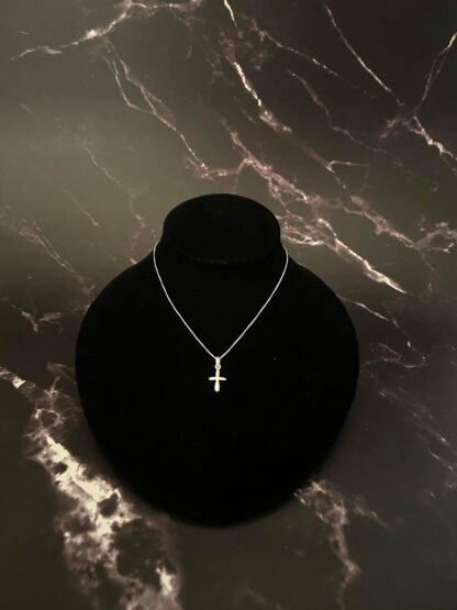 Sterling Silver Rounded Cross Necklace