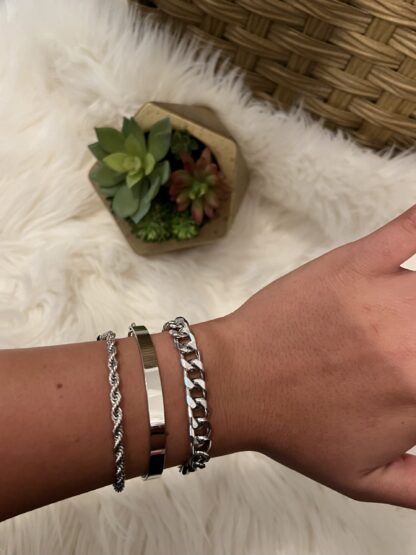 Silver Serenity Bracelet Set