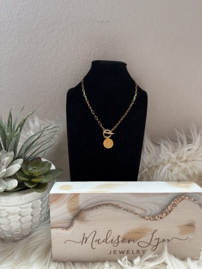 Gold English Coin Necklace